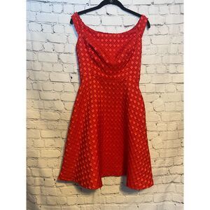 Moulinette Soeurs vetements Sleeveless Red A Line Textured Dress Size 4